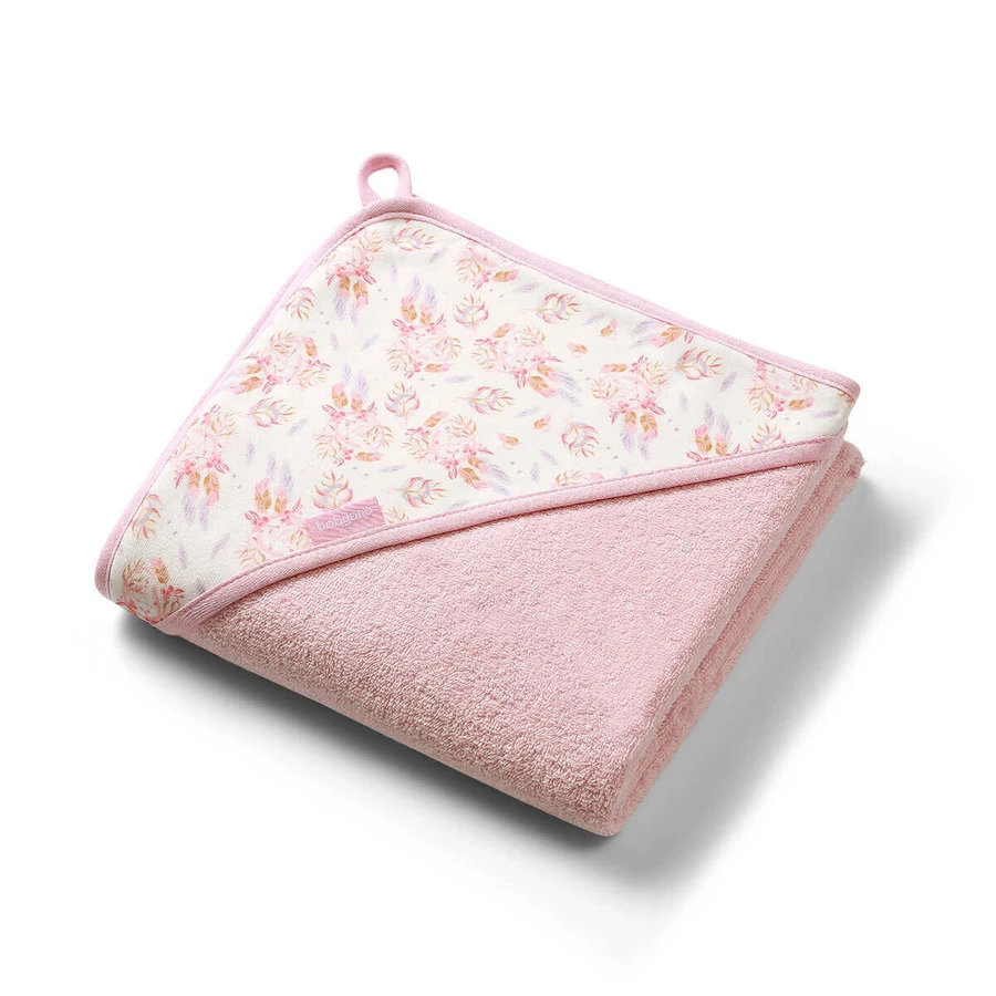 Бавовняний рушник з капюшоном, рожевий, 100 x 100 см, Babyono: ціни та характеристики