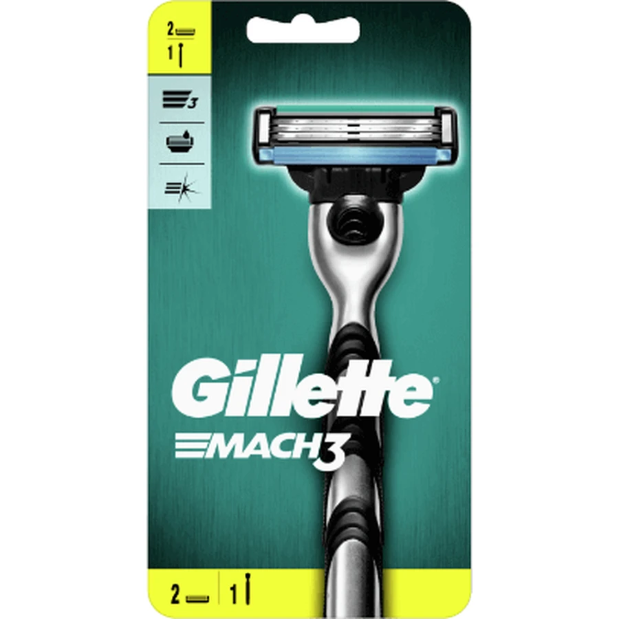 Бритва Gillette Mach3 + 2 головки: ціни та характеристики