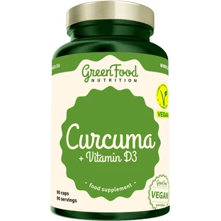 GreenFood Nutrition Куркума + Вітамін D3 90 капсул