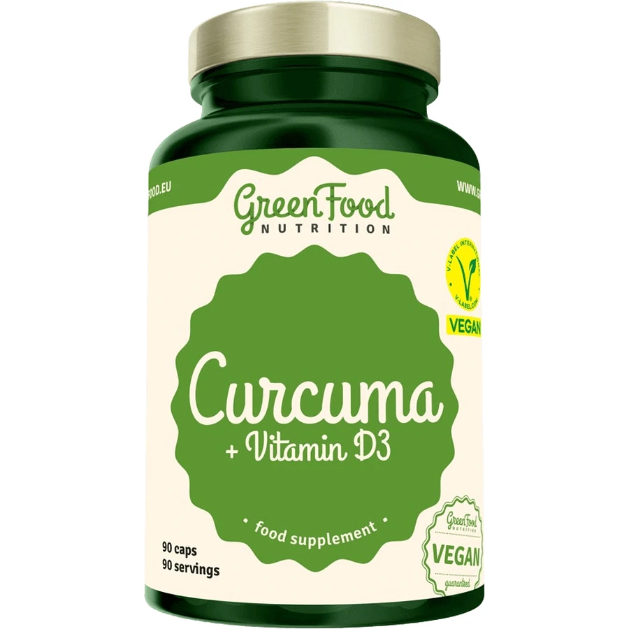 GreenFood Nutrition Куркума + Вітамін D3 90 капсул: ціни та характеристики