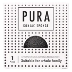 Sister Young Pura, губка для мытья лица из конжака, черная, 1 шт.: цены и характеристики