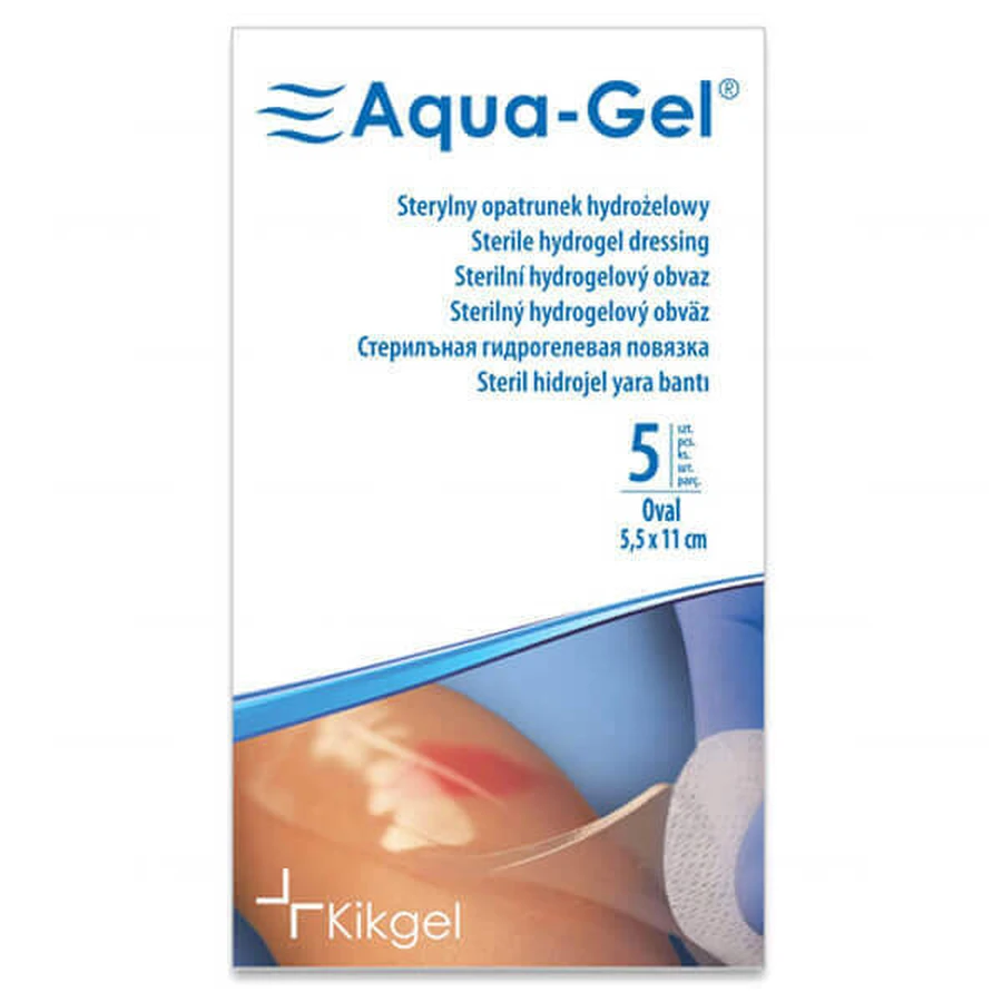 Aqua-Gel, стерильна гідрогелева пов'язка, 5,5 см х 11 см, 1 шт.: ціни та характеристики
