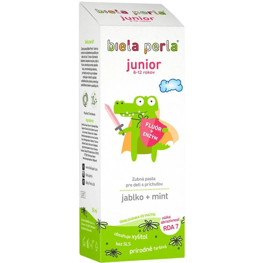 Зубна паста White Perla Junior (6-12 років) 50 мл: ціни та характеристики