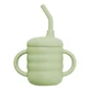 Силиконовая трость с соломинкой, 6 месяцев+, Raw Green, Appekids