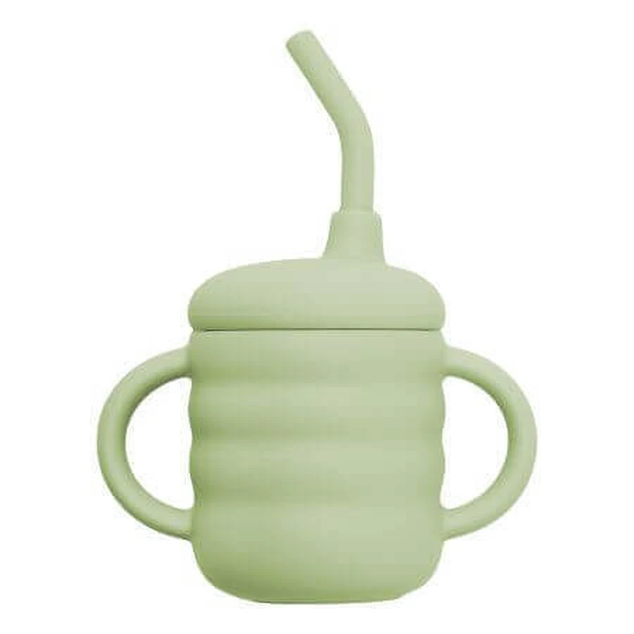 Силиконовая трость с соломинкой, 6 месяцев+, Raw Green, Appekids: цены и характеристики