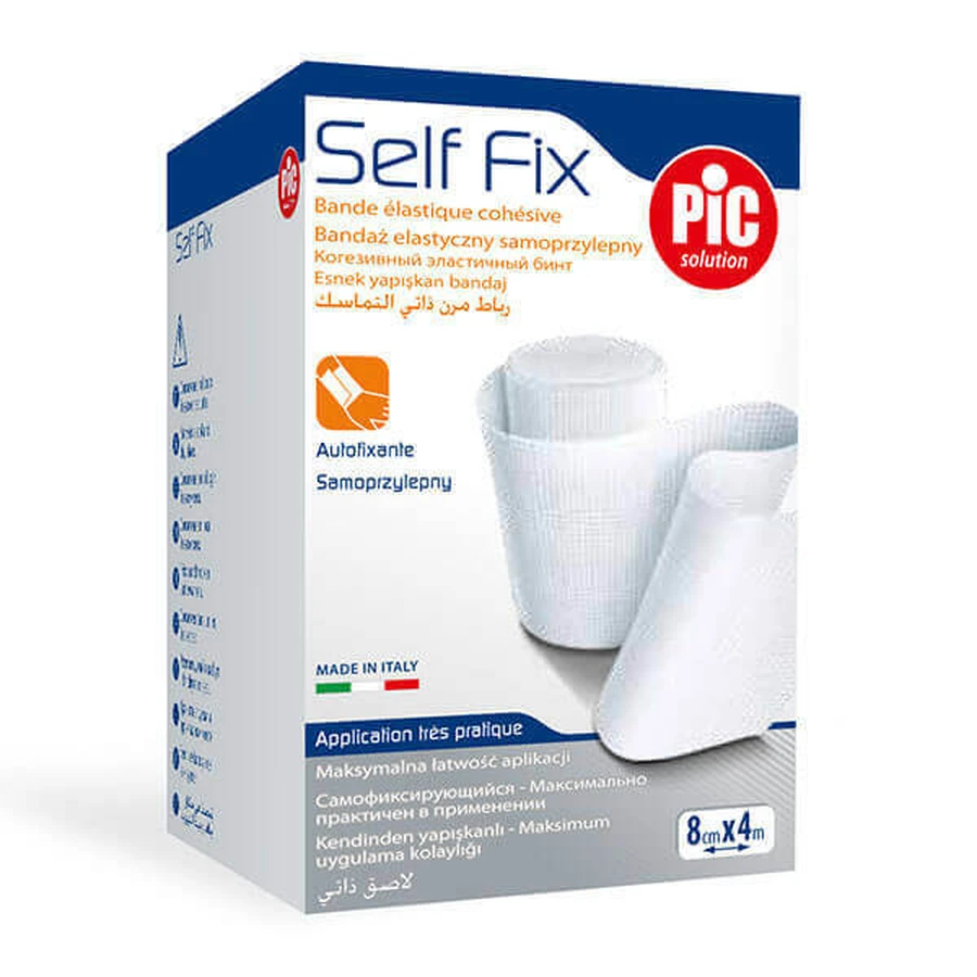 Pic Solution Self Fix, эластичный бинт, самоклеящийся, 8 см x 4 м, 1 шт.: цены и характеристики