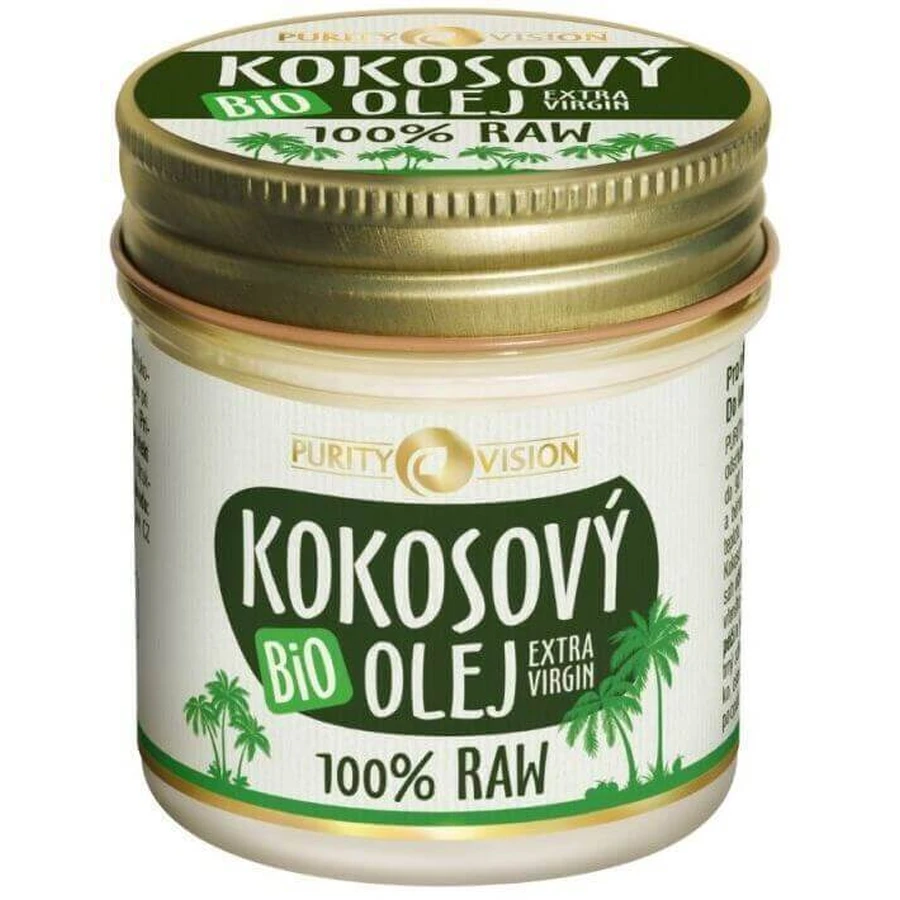 Purity Vision RAW Organic Coconut oil в стекле - косметика 120 мл: цены и характеристики