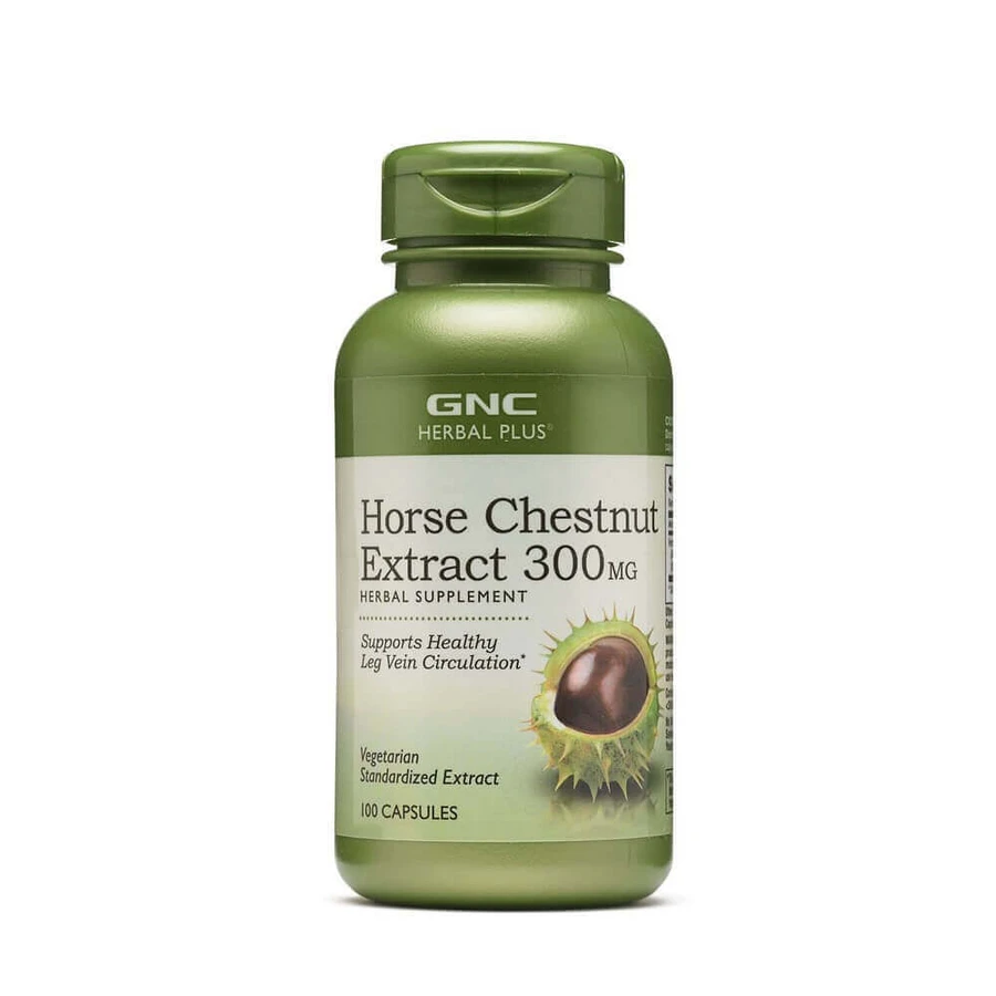 Екстракт кінського каштана стандартизований 300 мг Herbal Plus (196412), 100 капсул, GNC: ціни та характеристики