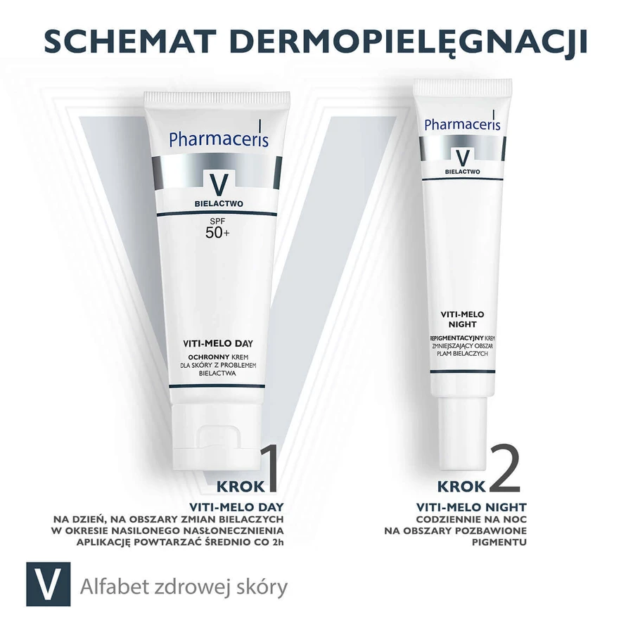 Крем для обличчя та тіла Pharmaceris V Repigmentation Night Cream Viti-Melo, нічний, репігментаційний, 40 мл: ціни та характеристики