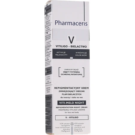 Крем для обличчя та тіла Pharmaceris V Repigmentation Night Cream Viti-Melo, нічний, репігментаційний, 40 мл: ціни та характеристики