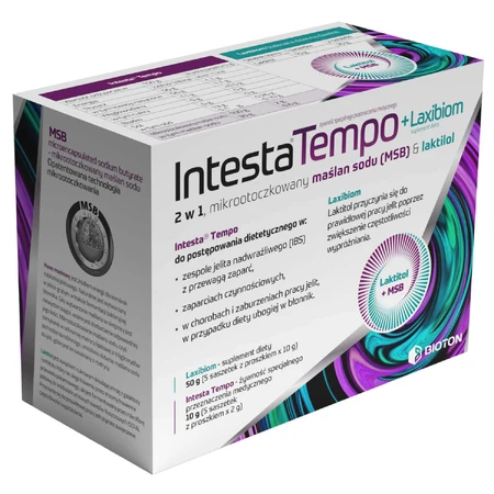 Intesta Tempo + Laxibiom, 10 пакетиков: цены и характеристики
