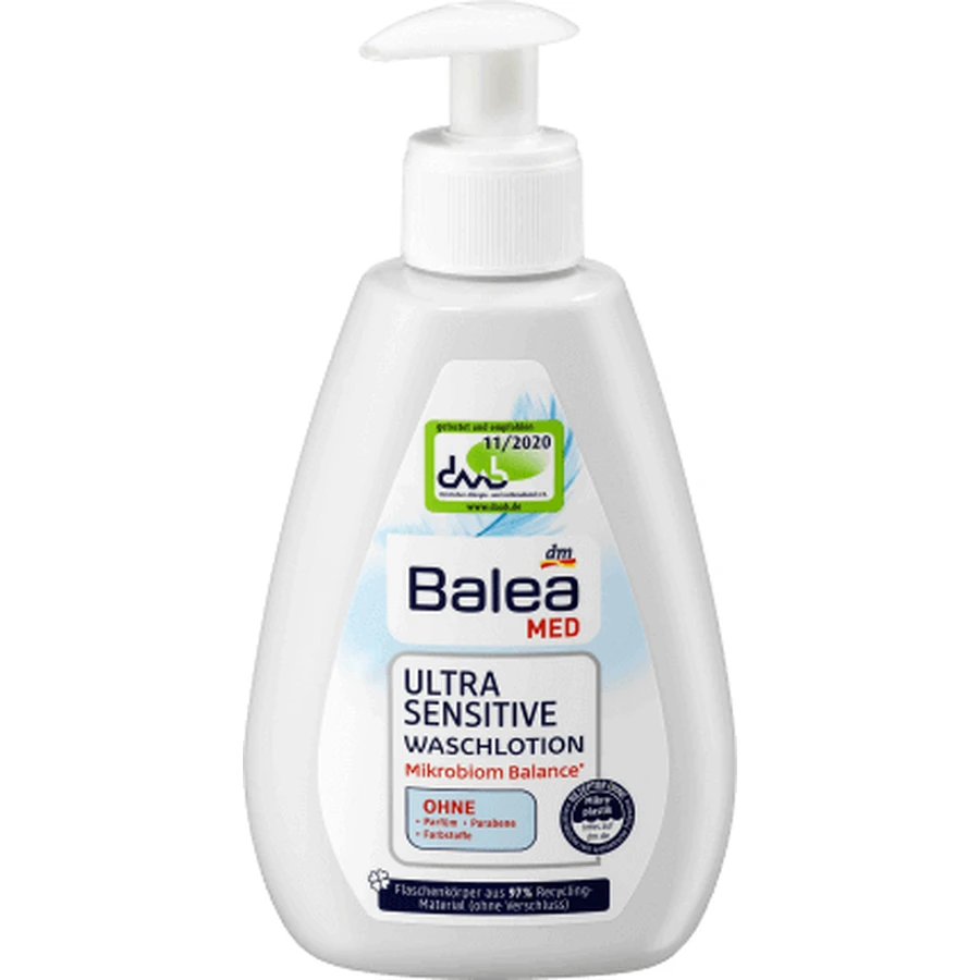 Лосьон для умывания Balea Med Flussigseife Waschlotion Ultra Sensitive, увлажняющий, 300 мл: цены и характеристики