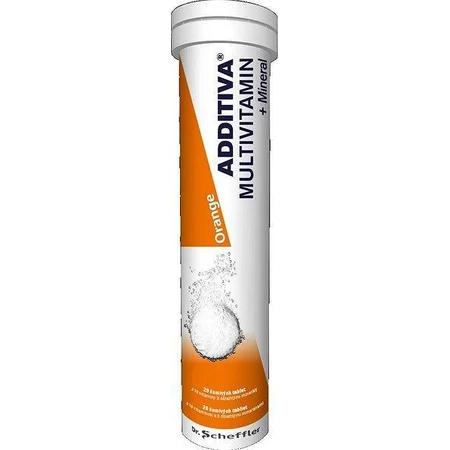 ADDITIVA Мультивітамін + Мінерал, апельсин 1×20 таблеток, харчова добавка: ціни та характеристики