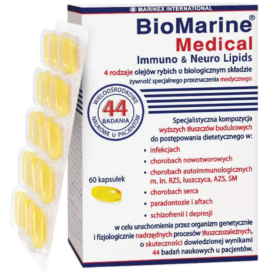Біомарин Biomarine Medical Immuno & Neuro Lipids, 60 капсул: ціни та характеристики