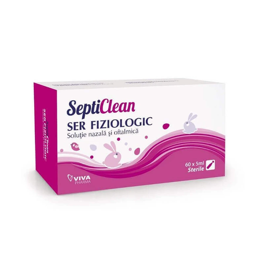 Солевой раствор SeptiClean Viva Pharma, 60 шт. х 5 мл: цены и характеристики