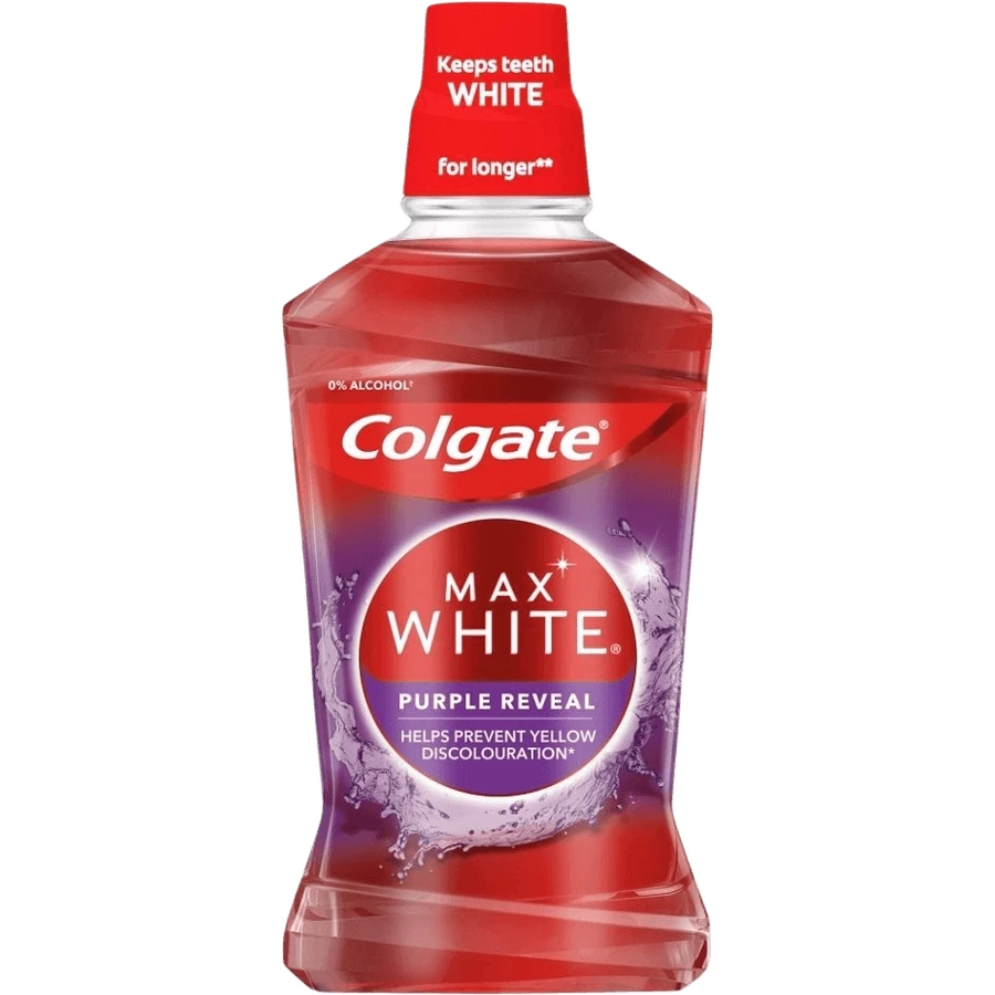 Ополіскувач для порожнини рота Colgate Max White Purple Reveal 500 мл: ціни та характеристики