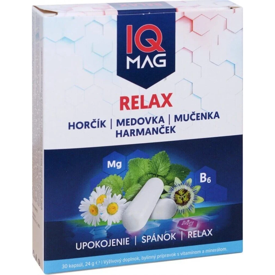 IQ MAG Relax Magnesium 1×30 cps, пищевая добавка: цены и характеристики