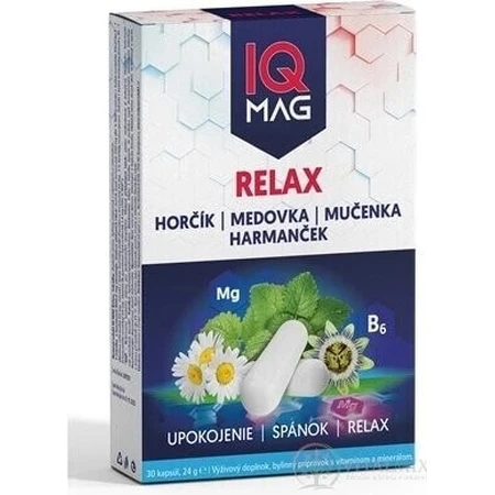 IQ MAG Relax Magnesium 1×30 cps, пищевая добавка: цены и характеристики