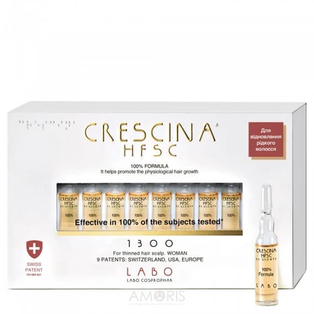 Crescina Transdermic Re-Growth HFSC 1300 Woman, 20 флаконів, Labo: ціни та характеристики