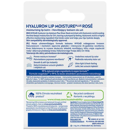Зволожуючий бальзам для губ Nivea Троянда, 5.2 г: ціни та характеристики