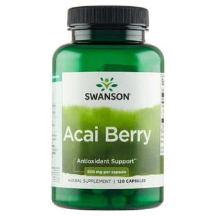 Swanson, Acai Berry 500 мг, ягоди асаї, 120 капсул