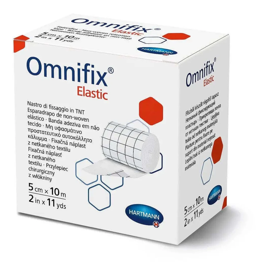 Пластырь эластичный фиксирующий Omnifix Elastic (900602), 5 см × 10 м, Hartmann: цены и характеристики