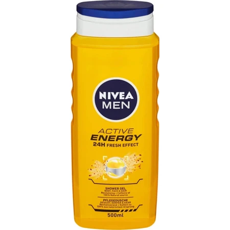 NIVEA Гель для душу чоловічий Активна енергія 1×250 мл, зволожує шкіру: ціни та характеристики