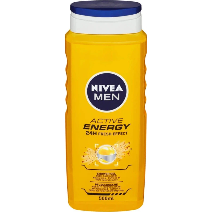 NIVEA Гель для душу чоловічий Активна енергія 1×250 мл, зволожує шкіру: ціни та характеристики