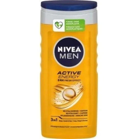 NIVEA Гель для душу чоловічий Активна енергія 1×250 мл, зволожує шкіру: ціни та характеристики