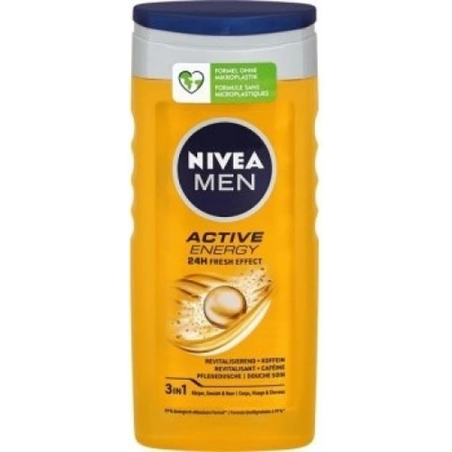 NIVEA Гель для душу чоловічий Активна енергія 1×250 мл, зволожує шкіру: ціни та характеристики
