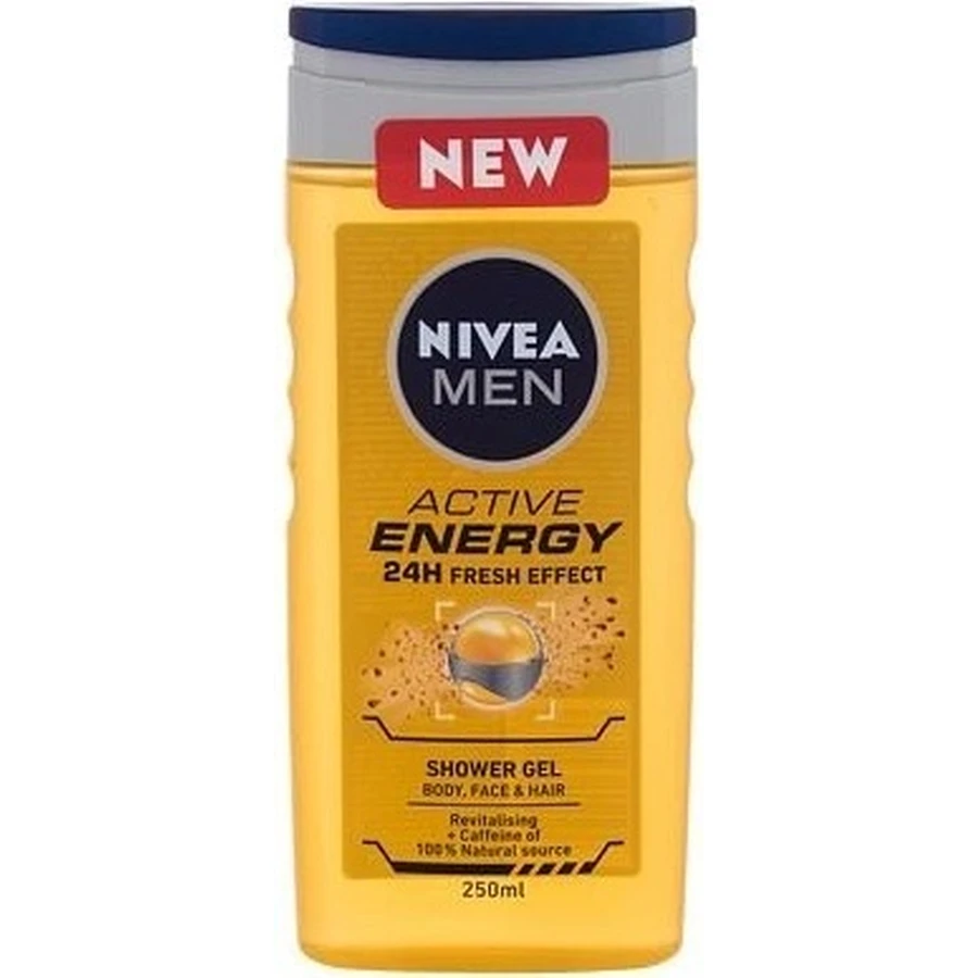 NIVEA Гель для душу чоловічий Активна енергія 1×250 мл, зволожує шкіру: ціни та характеристики