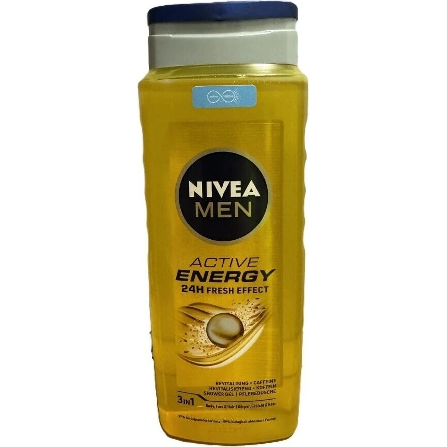 NIVEA Гель для душу чоловічий Активна енергія 1×250 мл, зволожує шкіру: ціни та характеристики