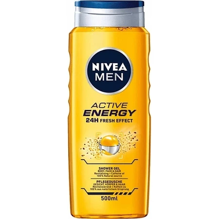 NIVEA Гель для душу чоловічий Активна енергія 1×250 мл, зволожує шкіру: ціни та характеристики