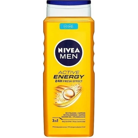 NIVEA Гель для душу чоловічий Активна енергія 1×250 мл, зволожує шкіру: ціни та характеристики