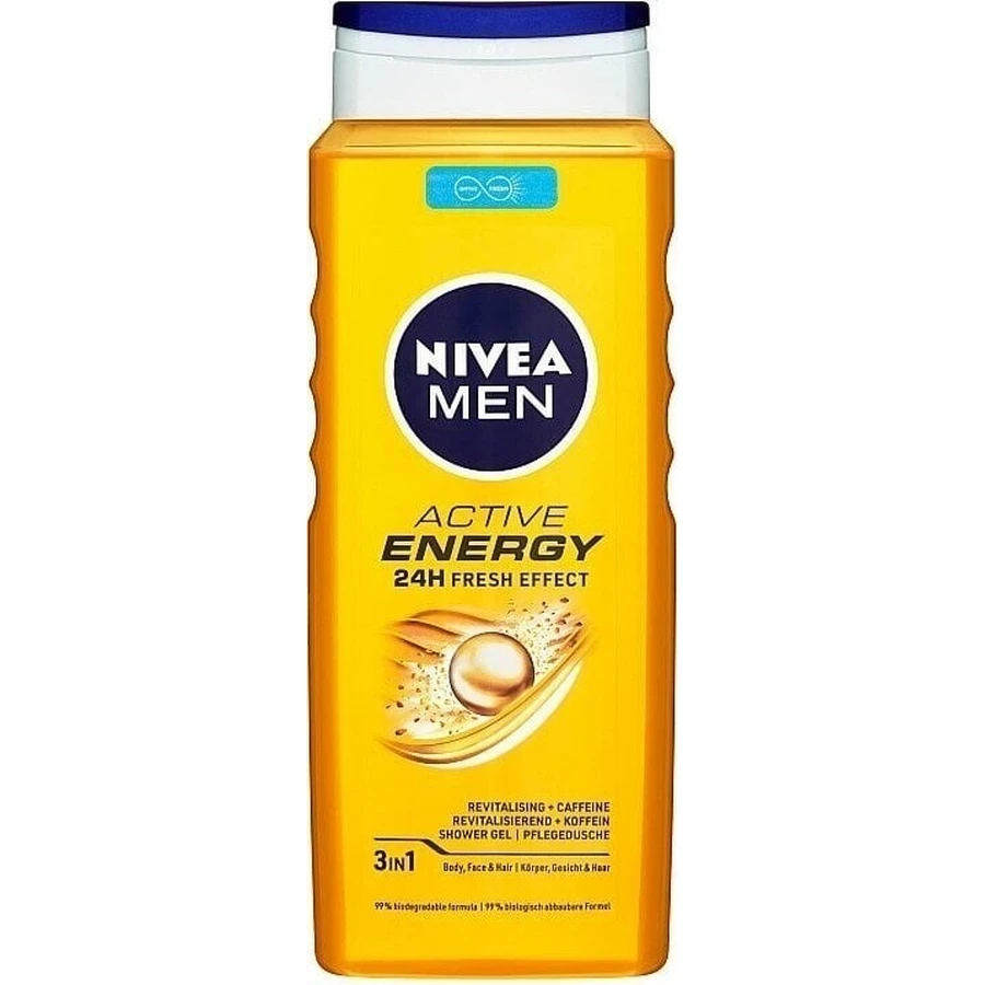 NIVEA Гель для душу чоловічий Активна енергія 1×250 мл, зволожує шкіру: ціни та характеристики