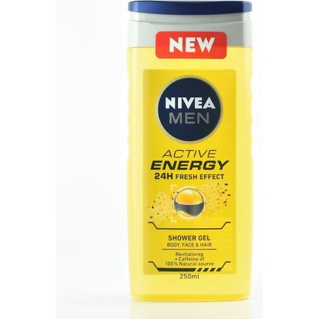 NIVEA Гель для душу чоловічий Активна енергія 1×250 мл, зволожує шкіру: ціни та характеристики