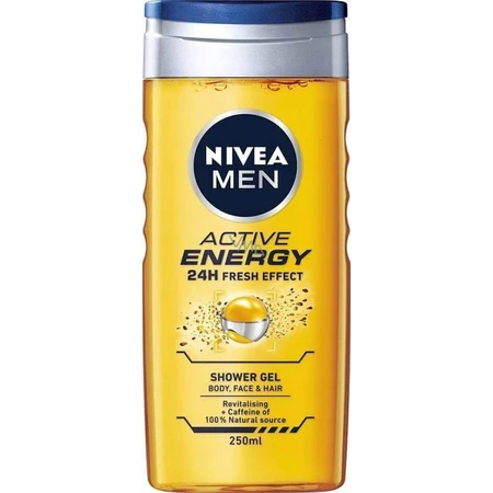 NIVEA Гель для душу чоловічий Активна енергія 1×250 мл, зволожує шкіру: ціни та характеристики