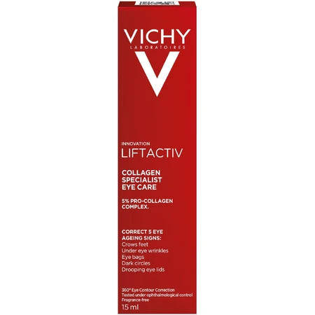 Vichy LiftActiv Collagen Спеціалізований догляд для шкіри навколо очей 15 мл: ціни та характеристики