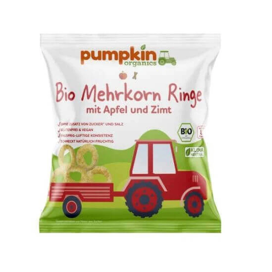 Натуральні органічні кільця з яблуком та корицею, 20 г, Pumpkin Organics: ціни та характеристики