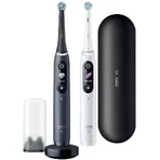 Oral B EK Duo iO Series 8 Black&White + вал для зубной щетки + дорожный футляр 1×1 набор, электронная зубная щетка: цены и характеристики