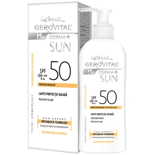 Геровитал H3 Derma+ Sun SPF 50 Солнцезащитное молочко, 150 мл, Farmec