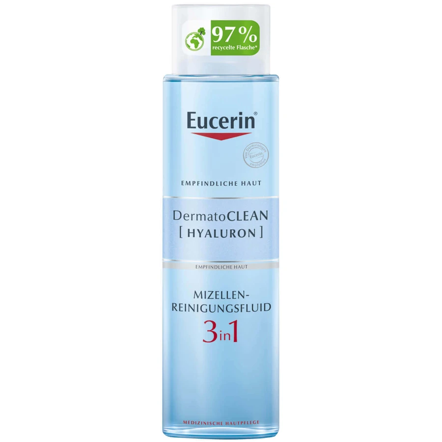 Eucerin DermatoClean [Hyaluron], Міцелярний лосьйон 3в1 для всіх типів шкіри, 400 мл КОРОТКА ДАТА: ціни та характеристики
