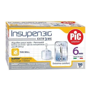 Pic Solution Insupen, igy для інсулінової ручки, 31G (0,25 мм) x 6 мм, 100 штук ДЕФЕКТ УПАКОВКИ