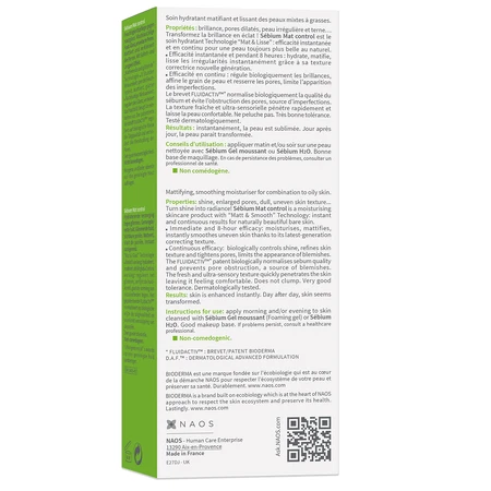 Bioderma Sebium Sebium Mattifying Moisturising Fluid Mat Control, 30 мл: цены и характеристики
