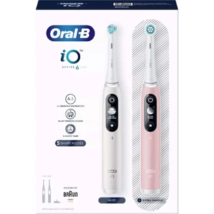 Електрична зубна щітка Oral-B iO Series 6 Duo White&Pink
