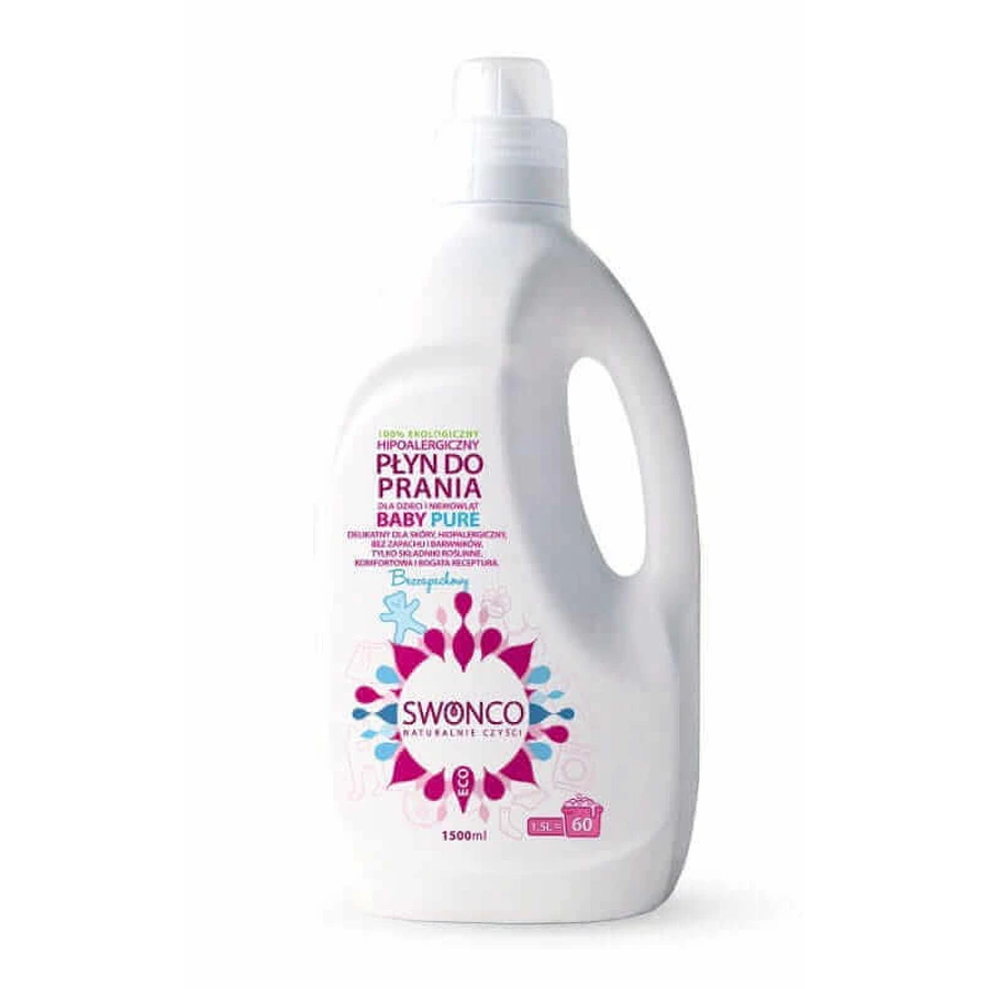 Гипоаллергенное средство для стирки Baby Pure без отдушек, 1500 мл, Swonco: цены и характеристики