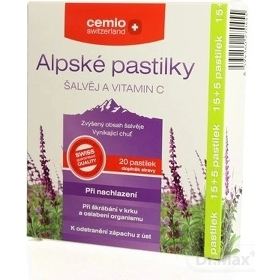 Cemio Alpine пастилки ALVIA AND VITAMIN C 1×20 табл, пастилки от простуды: цены и характеристики