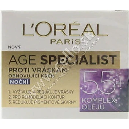 L´OREAL AGE SPECIALIST 55+ NON-GLOSS 1х50 мл, крем против морщин: цены и характеристики