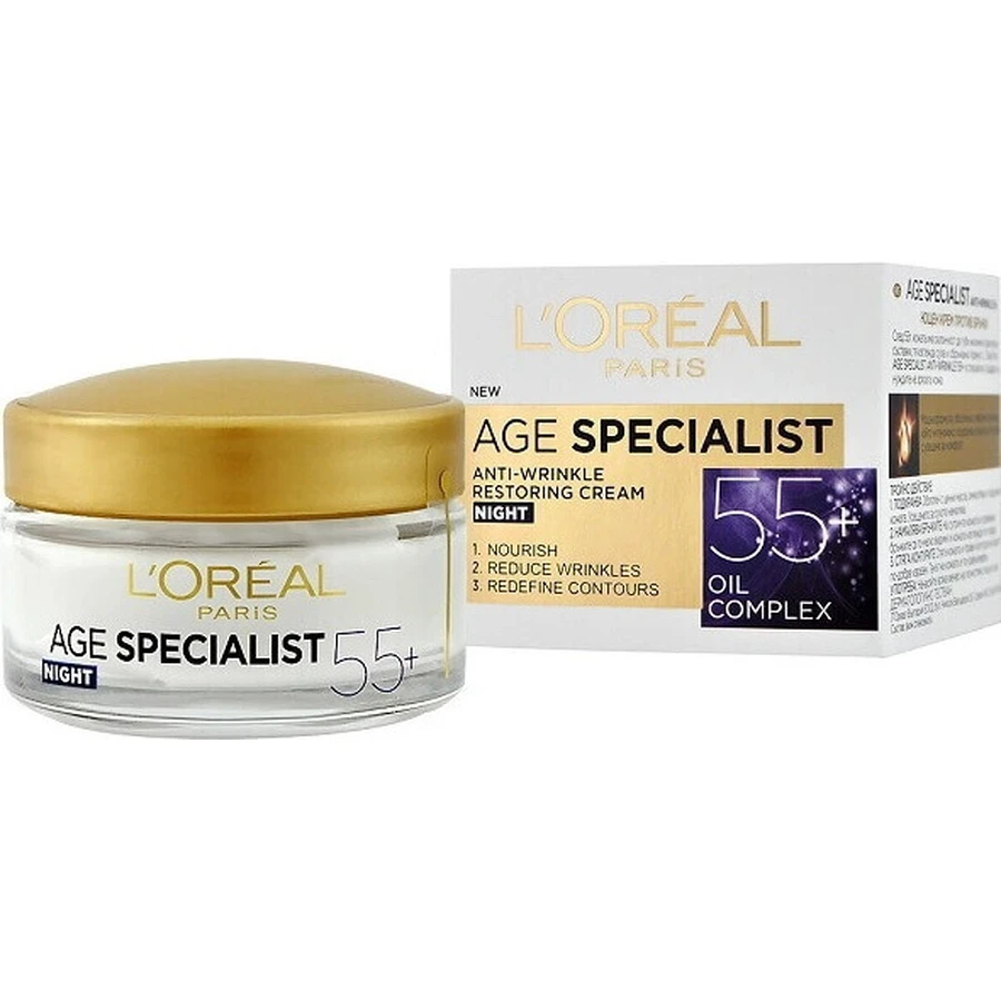 L´OREAL AGE SPECIALIST 55+ NON-GLOSS 1х50 мл, крем против морщин: цены и характеристики
