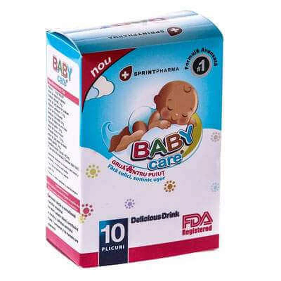 Baby Care Напій проти коліків у пакетиках, 10 шт, Sprint Pharma: ціни та характеристики